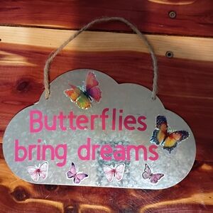 Butterflies Bring Dreams Wall Decor - Multicolor